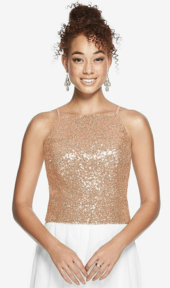 Front View - Copper Rose Dessy Bridesmaid Top T3009