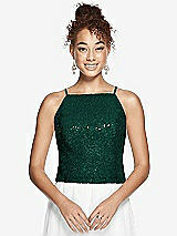 Front View Thumbnail - Hunter Green Dessy Bridesmaid Top T3009