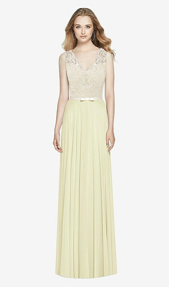 Front View - Butter Yellow & Ivory After Six Bridesmaid Dress 6773