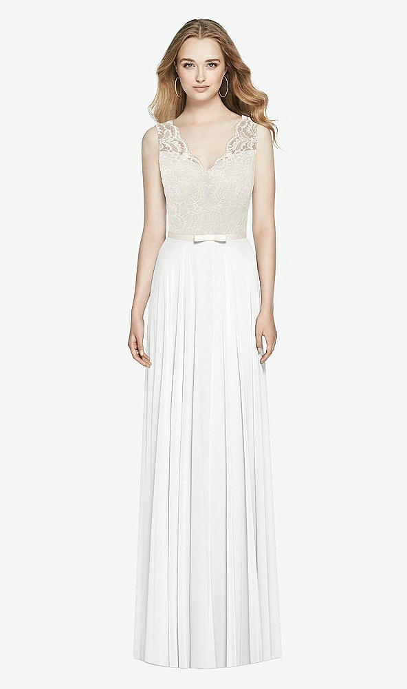 Front View - White & Ivory After Six Bridesmaid Dress 6773