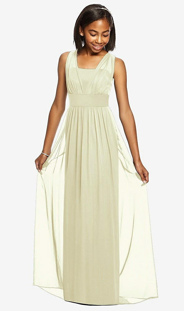 Front View - Butter Yellow Dessy Collection Junior Bridesmaid Dress JR543