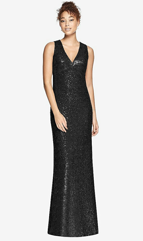 Front View - Black Bella Bridesmaids Dress BB114