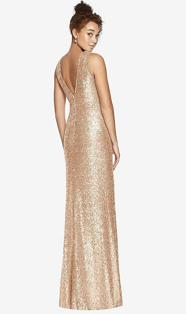 Back View - Rose Gold Bella Bridesmaids Dress BB114