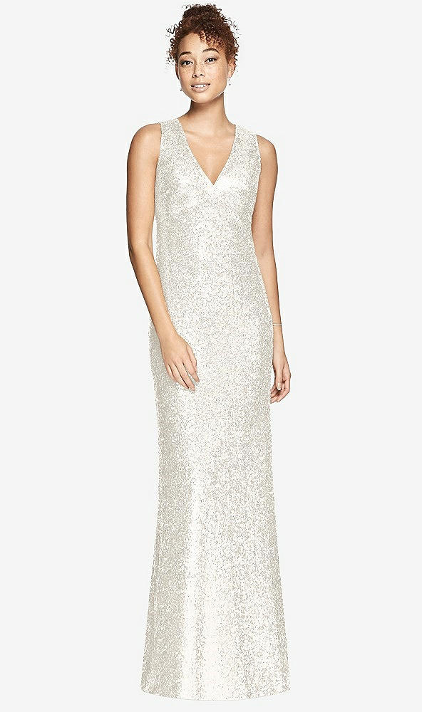 Front View - Ivory Bella Bridesmaids Dress BB114