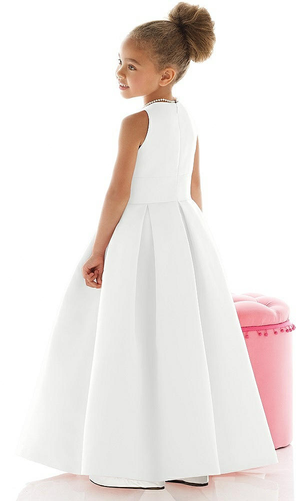Back View - White Flower Girl Dress FL4059