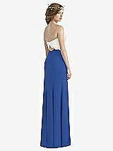 Rear View Thumbnail - Classic Blue & Ivory Social Bridesmaids Dress 8191