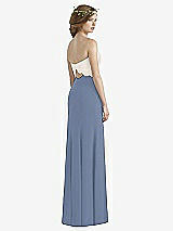 Rear View Thumbnail - Larkspur Blue & Ivory Social Bridesmaids Dress 8191