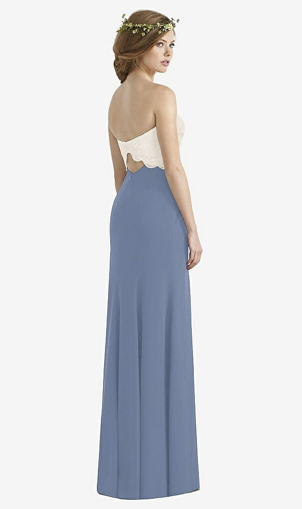 Back View - Larkspur Blue & Ivory Social Bridesmaids Dress 8191