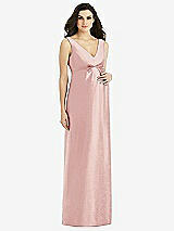 Front View Thumbnail - Rose Sleeveless Satin Twill Maternity Dress