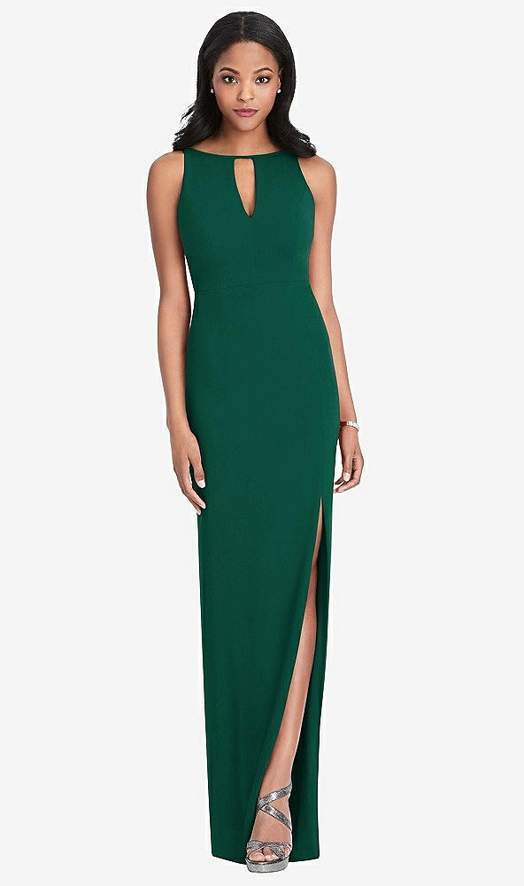 Front View - Hunter Green After Six Bridesmaid Dress 6801
