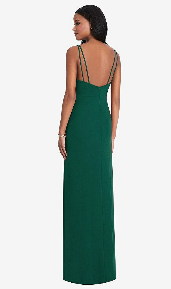 Back View - Hunter Green After Six Bridesmaid Dress 6801