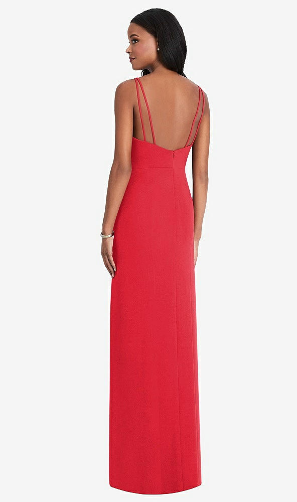Back View - Parisian Red After Six Bridesmaid Dress 6801