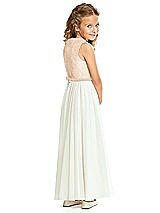 Rear View Thumbnail - Rose Gold Flower Girl Dress FL4061