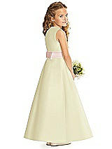 Rear View Thumbnail - Butter Yellow & Blush Flower Girl Dress FL4062