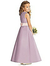 Rear View Thumbnail - Suede Rose & Blush Flower Girl Dress FL4062
