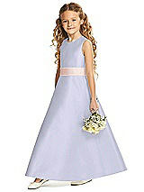 Front View Thumbnail - Silver Dove & Blush Flower Girl Dress FL4062