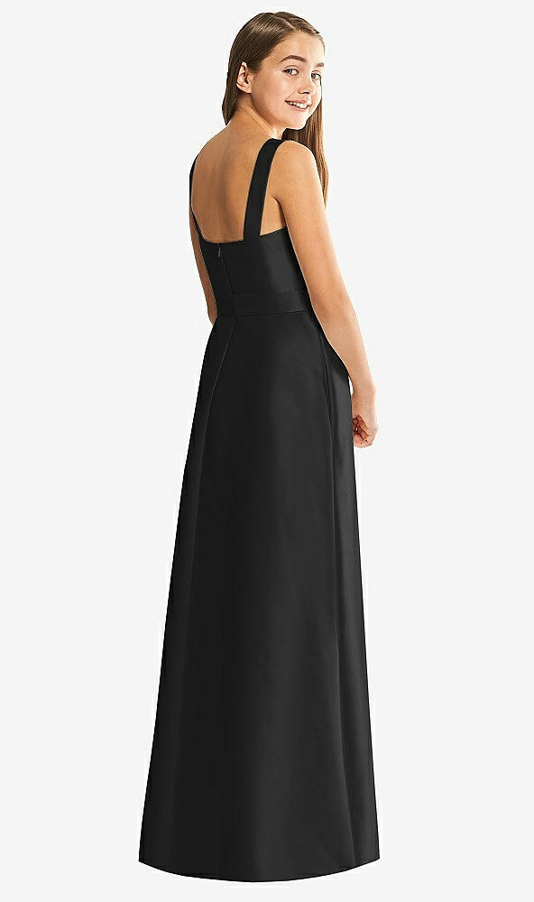 Back View - Black Alfred Sung Junior Bridesmaid Style JR544