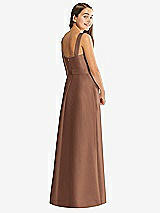 Rear View Thumbnail - Cognac Alfred Sung Junior Bridesmaid Style JR544
