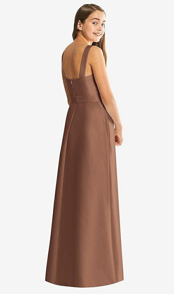 Back View - Cognac Alfred Sung Junior Bridesmaid Style JR544