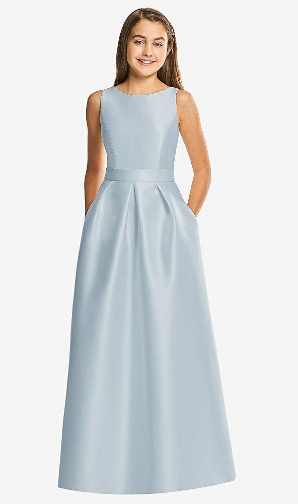 Front View - Mist Alfred Sung Junior Bridesmaid Style JR544