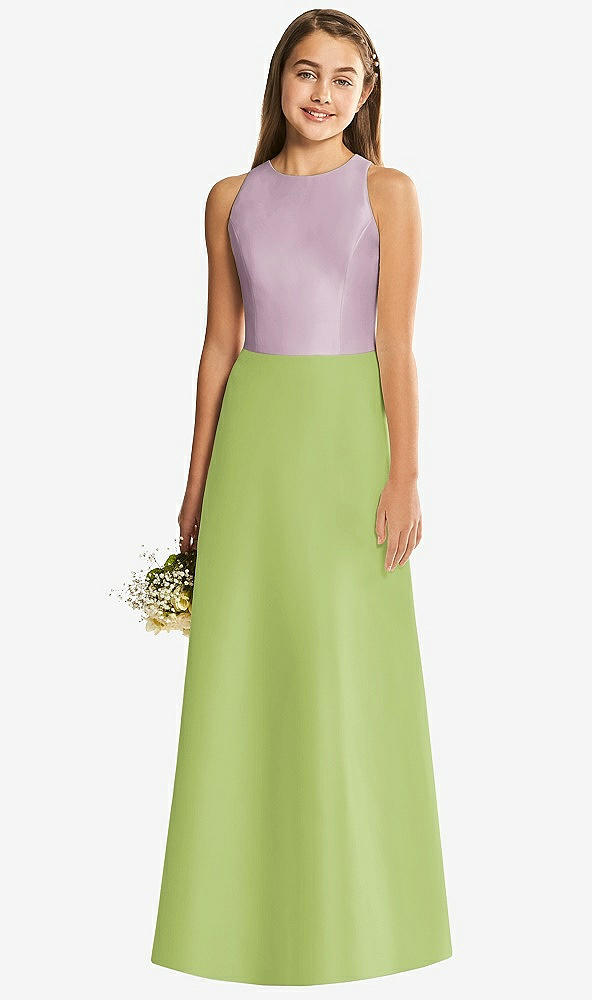 Back View - Mojito & Suede Rose Alfred Sung Junior Bridesmaid Style JR545