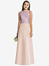 Rear View Thumbnail - Cameo & Suede Rose Alfred Sung Junior Bridesmaid Style JR545