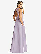 Front View Thumbnail - Lilac Haze & Suede Rose Alfred Sung Junior Bridesmaid Style JR545