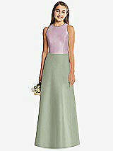 Rear View Thumbnail - Sage & Suede Rose Alfred Sung Junior Bridesmaid Style JR545