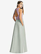 Front View Thumbnail - Willow Green & Suede Rose Alfred Sung Junior Bridesmaid Style JR545
