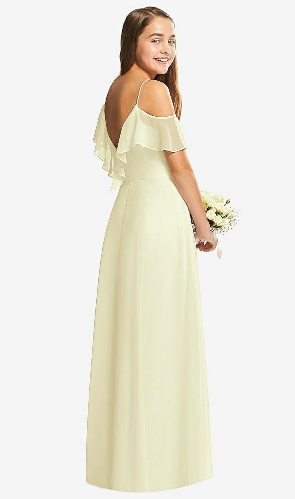 Back View - Butter Yellow Dessy Collection Junior Bridesmaid Dress JR548