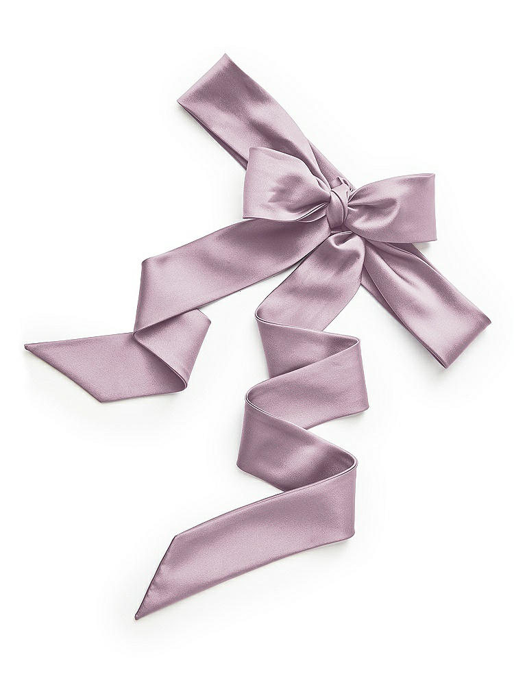 Back View - Suede Rose Satin Twill Flower Girl Sash