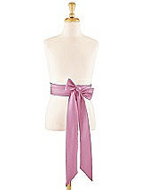 Front View Thumbnail - Powder Pink Satin Twill Flower Girl Sash