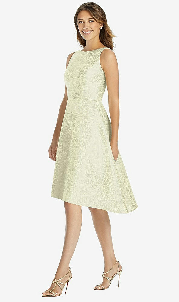 Front View - Mint Gold Dessy Bridesmaid Dress 3035