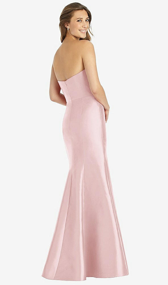 Back View - Ballet Pink Full-length Strapless Sweetheart Neckline Dress