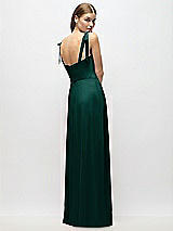 Alt View 3 Thumbnail - Evergreen Tie-Shoulder Chiffon Maxi Dress with Front Slit