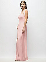 Alt View 2 Thumbnail - Rose Tie-Shoulder Chiffon Maxi Dress with Front Slit