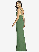 Rear View Thumbnail - Vineyard Green Keyhole Neck Mermaid Dress with Front Slit
