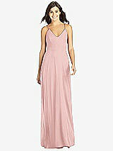 Front View Thumbnail - Rose Criss Cross Back A-Line Maxi Dress