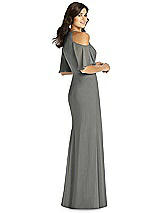 Rear View Thumbnail - Charcoal Gray Thread Bridesmaid Style Dakota
