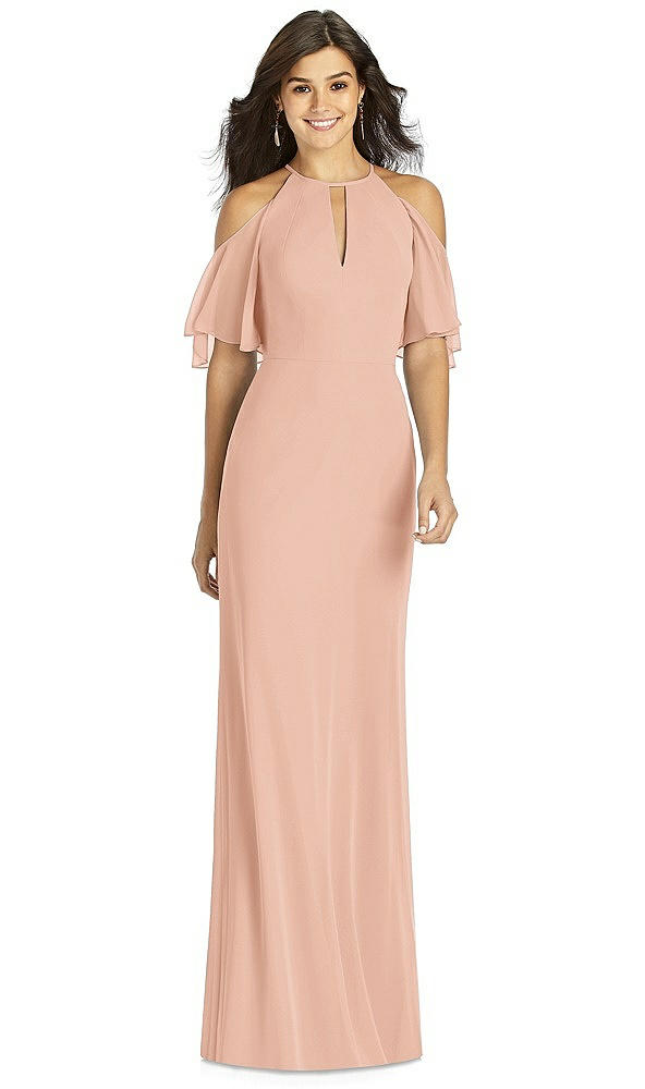 Front View - Pale Peach Thread Bridesmaid Style Dakota