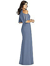 Rear View Thumbnail - Larkspur Blue Thread Bridesmaid Style Dakota