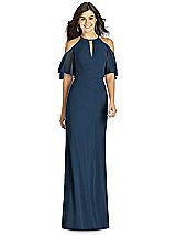 Front View Thumbnail - Sofia Blue Thread Bridesmaid Style Dakota