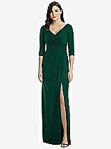Front View Thumbnail - Hunter Green After Six Bridesmaid Dress 6813