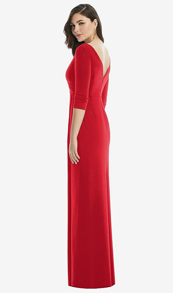 Back View - Parisian Red After Six Bridesmaid Dress 6813
