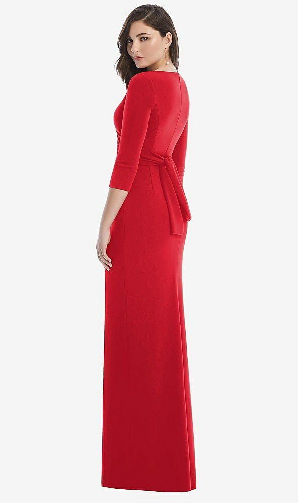 Back View - Parisian Red After Six Bridesmaid Dress 6814