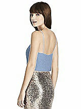 Rear View Thumbnail - Cloudy Silver After Six Shimmer Bridesmaid Top T1507LS