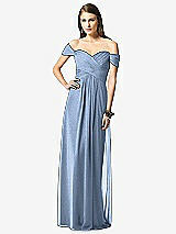 Front View Thumbnail - Cloudy Silver Dessy Shimmer Bridesmaid Dress 2844LS