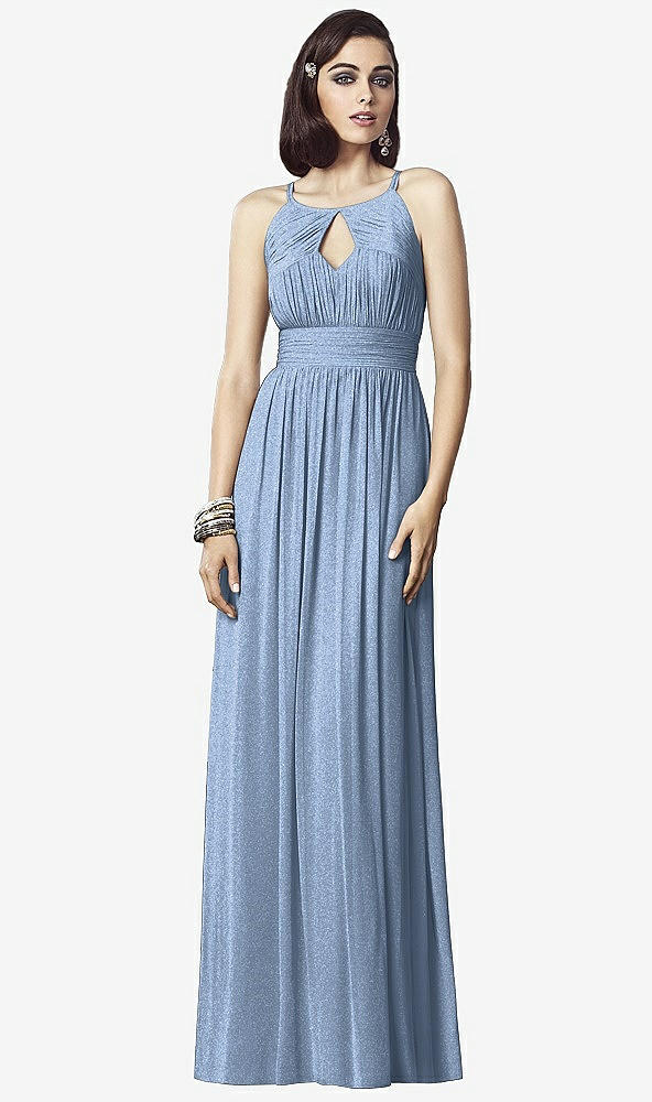 Front View - Cloudy Silver Dessy Shimmer Bridesmaid Dress 2906LS
