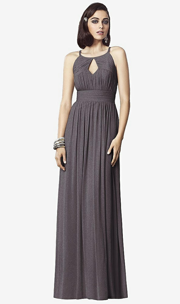 Front View - Stormy Silver Dessy Shimmer Bridesmaid Dress 2906LS