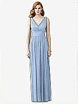 Front View Thumbnail - Cloudy Silver Dessy Shimmer Bridesmaid Dress 2955LS